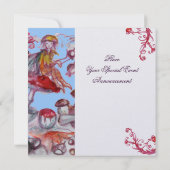 MAGIC FOLLET OF MUSHROOMS BLAUE BABY BOY SHOWER EINLADUNG (Rückseite)