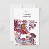 MAGIC FOLLET OF MUSHROOMS Red White Fantasy UAWG Einladung (Rückseite)