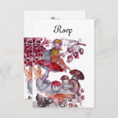 MAGIC FOLLET OF MUSHROOMS Red White Fantasy UAWG Einladung (Vorne/Hinten)