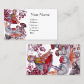 MAGIC FOLLET OF MUSHROOMS Red White Fantasy Visitenkarte (Vorne/Hinten)