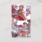 MAGIC FOLLET OF MUSHROOMS Red White Fantasy Visitenkarte (Rückseite)