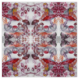MAGIC FOLLET OF MUSHROOMS Red White Flora Fantasy Stoff