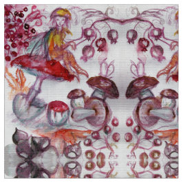 MAGIC FOLLET OF MUSHROOMS Red White Flora Fantasy Stoff
