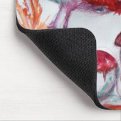 MAGIC FOLLET OF MUSHROOMS Red White Floral Fantasy Mousepad (Ecke)