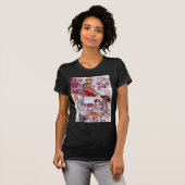 MAGIC FOLLET OF MUSHROOMS Red White Floral Fantasy T-Shirt (Vorne ganz)