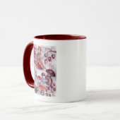 MAGIC FOLLET OF MUSHROOMS Red White Floral Fantasy Tasse (Vorderseite Links)
