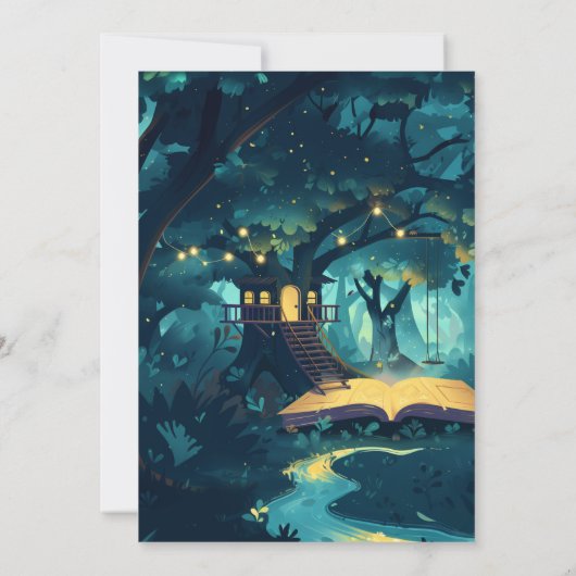 Magic Forest Birthday Party Einladung (Rückseite)