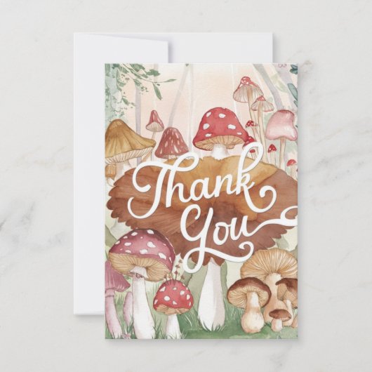 Magic Forest Mushroom Danke Karte (Vorderseite)