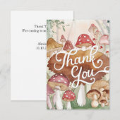 Magic Forest Mushroom Danke Karte (Vorne/Hinten)
