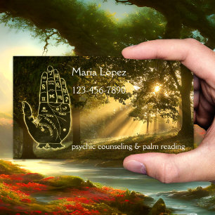 Magic Forest Palm Reader Business Card Visitenkarte