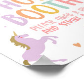 Magic Foto Booth Unicorn Girl Birthday Party Poster (Ecke)