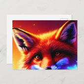 Magic Fox Dreams Postkarte (Vorne/Hinten)