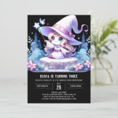 Magic Fun Wizard Geburtstag Einladung (Stehend Vorderseite)