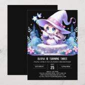 Magic Fun Wizard Geburtstag Einladung (Vorne/Hinten)