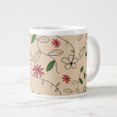 Magic Garden Blume Muster Jumbo-Tasse (Vorderseite Rechts)