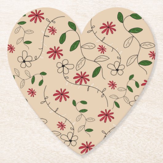 Magic Garden Blume Muster Untersetzer (Vorderseite)