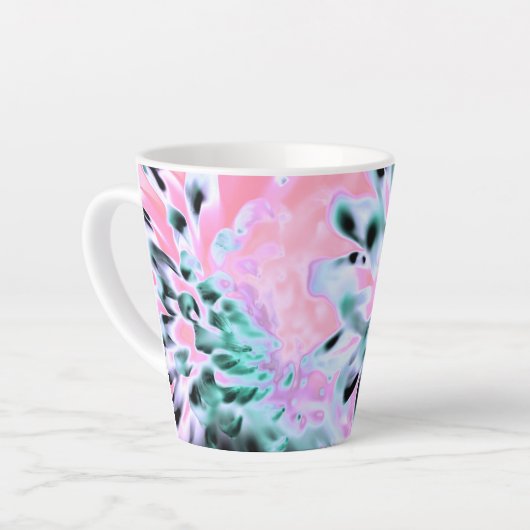 Magic Garden Blume Print Latte Tasse (Linke Ecke)