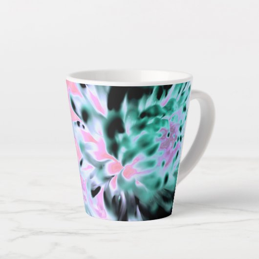 Magic Garden Blume Print Latte Tasse (Rechte Ecke)
