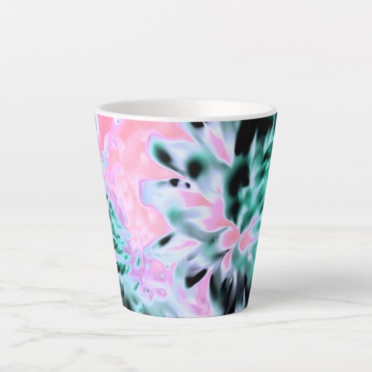 Magic Garden Blume Print Latte Tasse (Vorderseite)