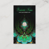 Magic Garden Fraktal Business Card Visitenkarte (Rückseite)