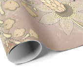 Magic Garden Lions Rose Geschenkpapier (Rolleneckpunkt)