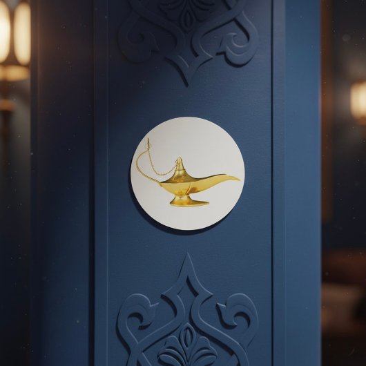 Magic Genie Lamp Runder Aufkleber