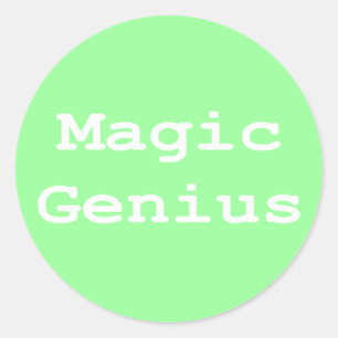 Magic Genius Geschenke Runder Aufkleber