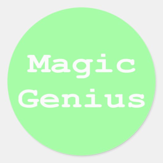 Magic Genius Geschenke Runder Aufkleber (Vorderseite)