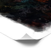 Magic Ginger Kitten Christmas Art Poster (Ecke)