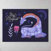 Magic Giraffe Folk Art Poster (Vorne)