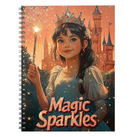 Magic Glitzern Princess Journal - Fun Notebook Notizblock (Vorderseite)