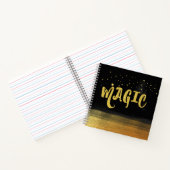 *~* MAGIC Gold & Black Chic Magie Gute Bilder Notizblock (Innenseite)