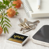 *~* MAGIC Gold & Black Chic Magie Gute Bilder Schlüsselanhänger (Seite)