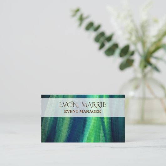 Magic Green Business Card Visitenkarte (Stehend Vorderseite)