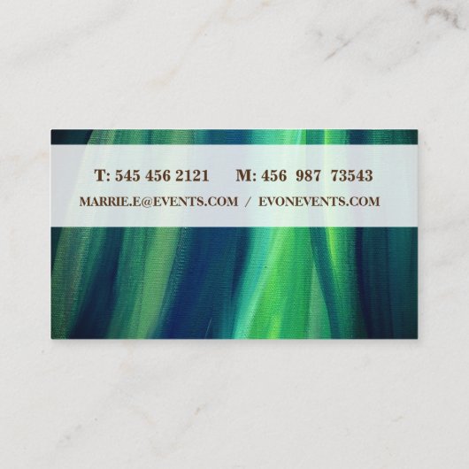 Magic Green Business Card Visitenkarte (Rückseite)