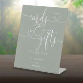 Magic Green Heart Script Cards und Geschenke Sockelschild