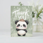 Magic Greeting Panda Dankeskarte (Stehend Vorderseite)