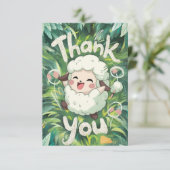 Magic Greeting Sheep Dankeskarte (Stehend Vorderseite)