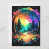 Magic Grove Bohemisch Geburtstag Einladung (Rückseite)