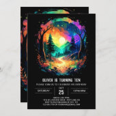 Magic Grove Bohemisch Geburtstag Einladung (Vorne/Hinten)