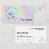 Magic Hands Massage Therapist Esoteric Business Ca Visitenkarte (Vorne/Hinten)