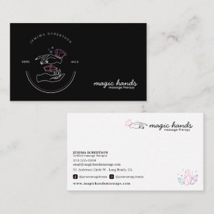 Magic Hands Massage Therapist Esoteric Business Ca Visitenkarte