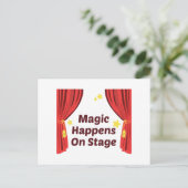 Magic Happens Postkarte (Stehend Vorderseite)