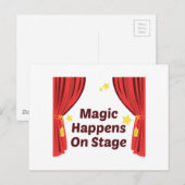 Magic Happens Postkarte (Vorne/Hinten)