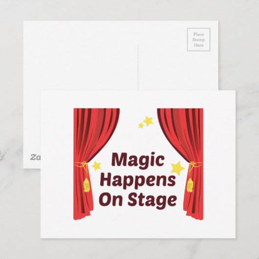 Magic Happens Postkarte (Vorne/Hinten)