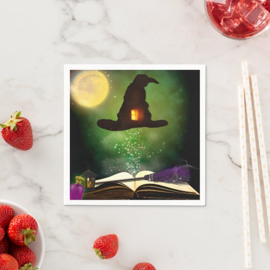 Magic Hat & Magical Zauberbuch Whimsical Fun Party Serviette (Beispiel)