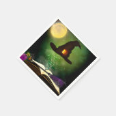 Magic Hat & Magical Zauberbuch Whimsical Fun Party Serviette (Ecke)