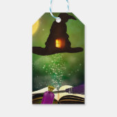 Magic Hat & Magical Zauberbuch Whimsical Party Geschenkanhänger (Rückseite)