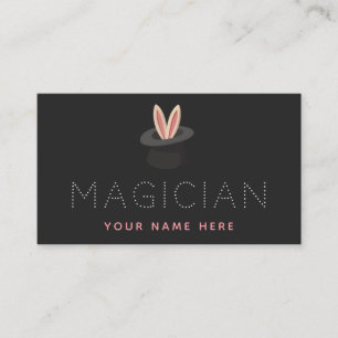 Magic Hat Rabbit Bunny Oars Magician Social Media Visitenkarte