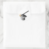 Magic Hat & Wand Runder Aufkleber (Tasche)